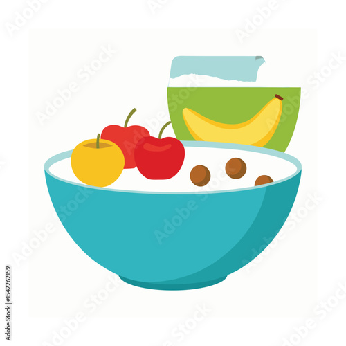Healthy Breakfast Bowl Delicious and Nutritious Fruit & Cereal