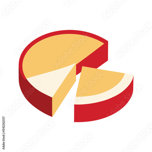 Delicious Cheese Wheel A Creamy, Tangy Treat, Sliced Perfectly