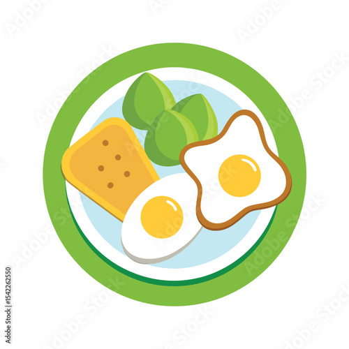 Healthy Breakfast Plate  Eggs, Toast, and Spinach for a Nutritious Start
