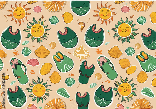 seamless background with flowers