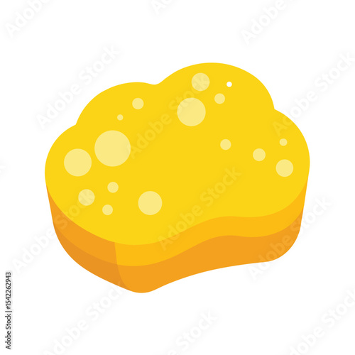 Bright Yellow Cleaning Sponge  A Perfect Cleaning Tool for Dishes and Surfaces