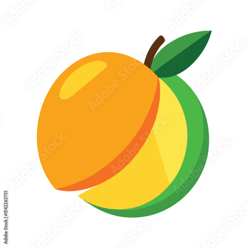 Juicy Mango A Tropical Delight, Vector Illustration