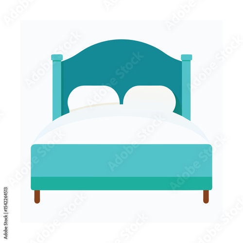 Cozy Teal Double Bed Perfect for Restful Sleep and Relaxation