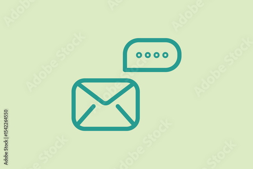 Message icon. icon related to UI elements. suitable for web site, app, user interfaces,element, printable etc. line icon style. simple vector design editable