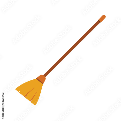 Simple Broom Illustration A Clean Sweep Design Element