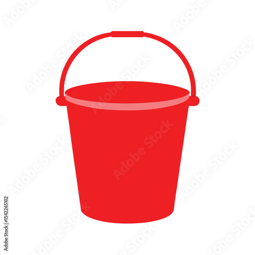Red Plastic Bucket Cleaning, Gardening, and Household Uses