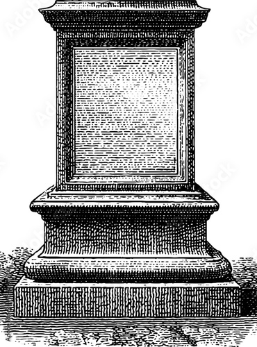 Vintage engraving of menu scroll with ornate border and pen design