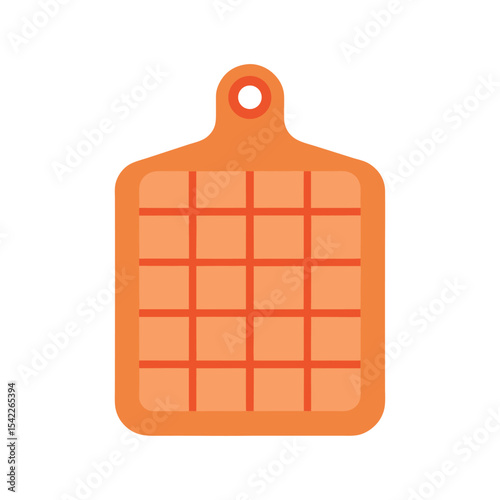 Orange Grid Cutting Board Kitchen Essentials for Cooking and Chopping