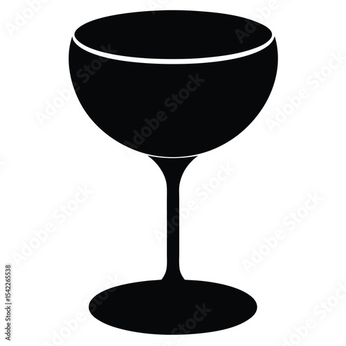 wine glass on a white background