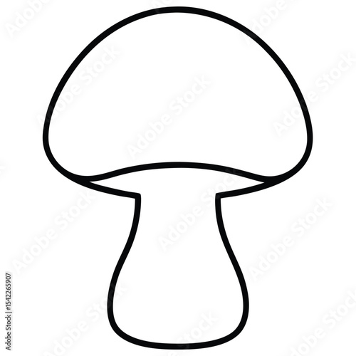 vector illustration of a cap mushroom