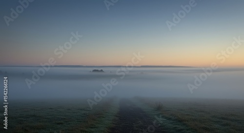 Misty morning landscape