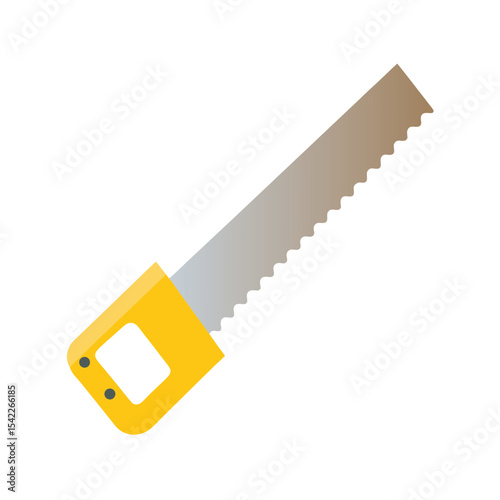 Hand Saw Icon Carpentry, Woodworking, DIY, and Construction Tool Illustration