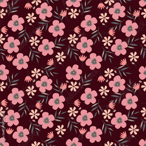 Wallpaper Mural Flowers bouquet, blossom and foliage of buds and flora, botany biodiversity. Wildflowers in florist composition, greeting card or gift, springtime or summer flourishing season Torontodigital.ca