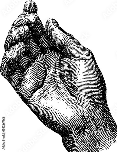 Philosophical expression in vintage engraving style for artistic inspiration and design