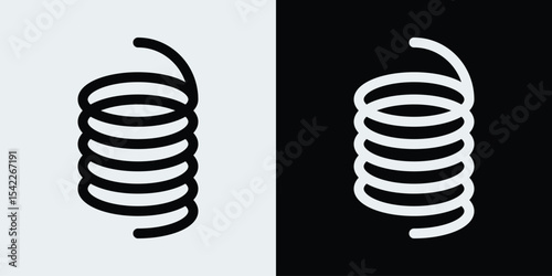 Wire coil icon editable stroke