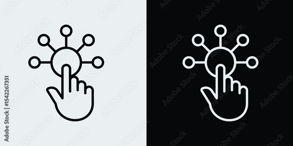 Obraz premium Interactivity icon. Stock illustration