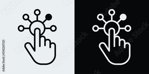 Interactivity icon. Stock illustration