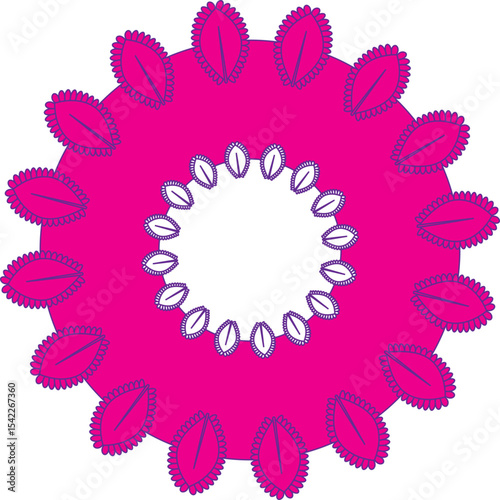 pink round lace pattern mandala