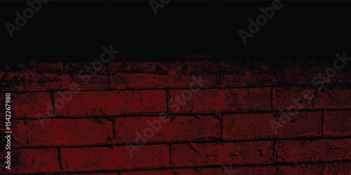 Background of a neglected urban area, featuring a weathered and stained wall saturated in an intriguing red with dark areas.
