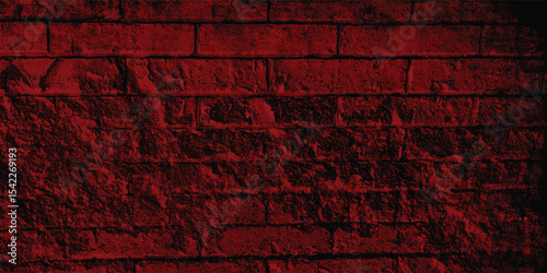 Detailed surface of an old retaining wall, revealing marks of age and a pervasive, atmospheric red hue with dark contrasts.
