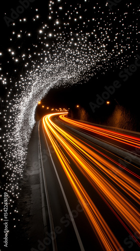 Tunnel Vision: A mesmerizing long-exposure shot captures the dynamic passage through a modern tunnel, with streaks of light painting a vivid path forward.