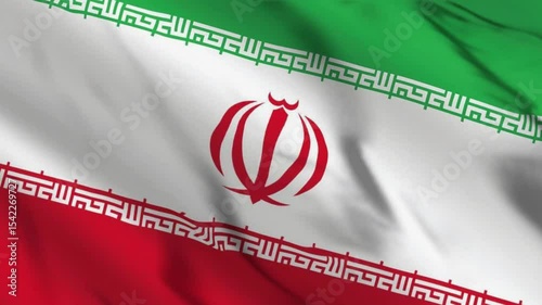 Iran Flag Flapping in Strong Wind, Waving Iran National Flag Videos