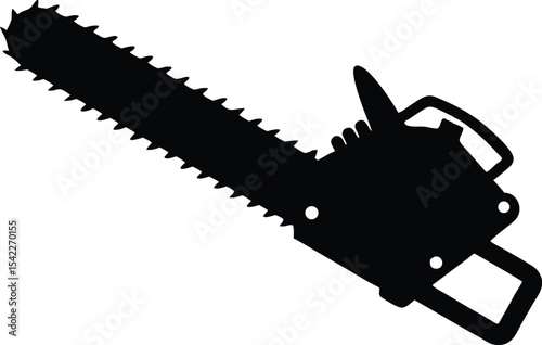 Chainsaw silhouette powerful vector design