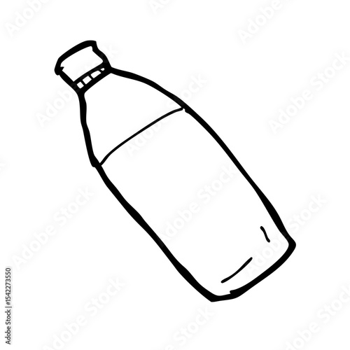 A hand  drawn sketch vector illustration of bottle icon.