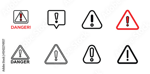 Warning & Danger Icons Alert Symbols