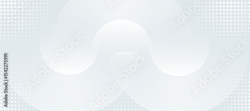 Wallpaper Mural White abstract background. Modern circle lines pattern. Futuristic concept. Minimal geometric design. Torontodigital.ca