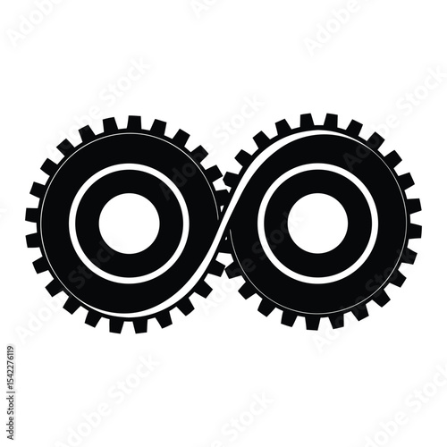 Interlocking Gears Infinity Symbol Teamwork Collaboration