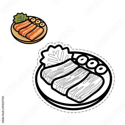 Cute Korean culture vector set featuring girls in hanbok, traditional food, gayageum, hanok house, mask, and soju. Perfect for education, decoration, festivals, and cultural designs