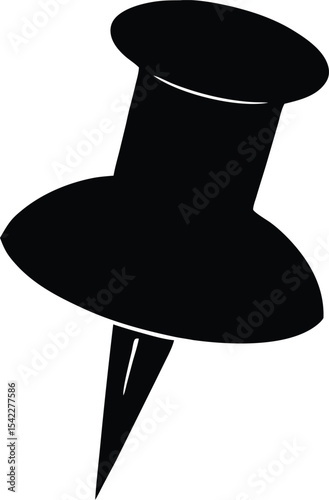 Striking push pin silhouette design
