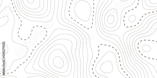Topographic map background. Geographic line map with elevation assignments. Contour background geographic grid. Vector illustration