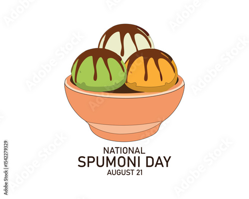 vector graphic of National Spumoni Day good for National Spumoni Day celebration. flat design. flyer design. flat illustration.