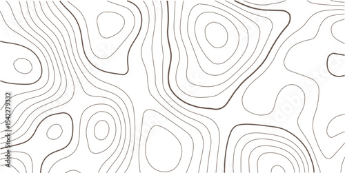 Topographic map background. Geographic line map with elevation assignments. Contour background geographic grid. Vector illustration