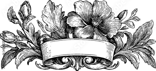 Elegant vintage gothic arch borders and art nouveau banners for decorative design