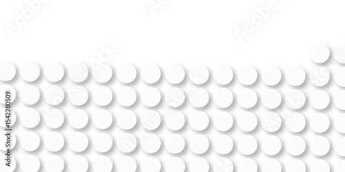 White tiles wall. round marble textures, ball tiles. Top view pavement circle block white texture with seamless patterns floor background. Air Bubble wrap texture background. Textured Background.
