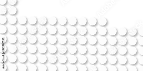 White tiles wall. round marble textures, ball tiles. Top view pavement circle block white texture with seamless patterns floor background. Air Bubble wrap texture background. Textured Background.