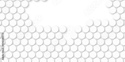 White tiles wall. round marble textures, ball tiles. Top view pavement circle block white texture with seamless patterns floor background. Air Bubble wrap texture background. Textured Background.