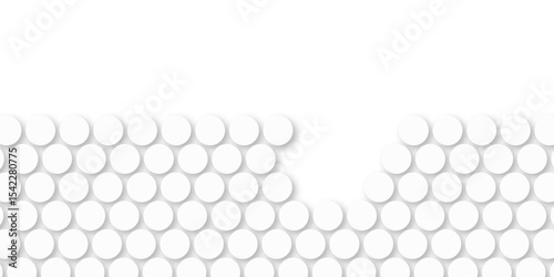 White tiles wall. round marble textures, ball tiles. Top view pavement circle block white texture with seamless patterns floor background. Air Bubble wrap texture background. Textured Background.