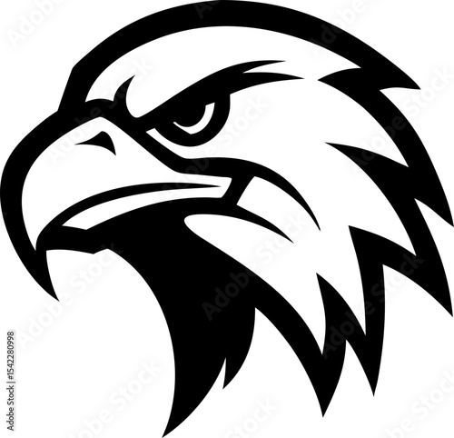 eagle head logo, bird of prey icon vector.