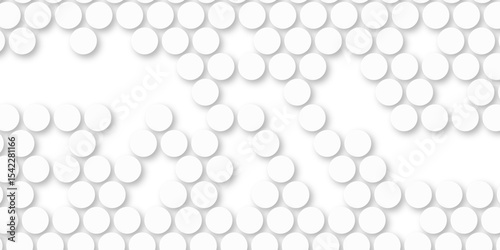White tiles wall. round marble textures, ball tiles. Top view pavement circle block white texture with seamless patterns floor background. Air Bubble wrap texture background. Textured Background.