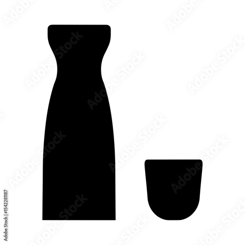 Sake Bottle and Cup