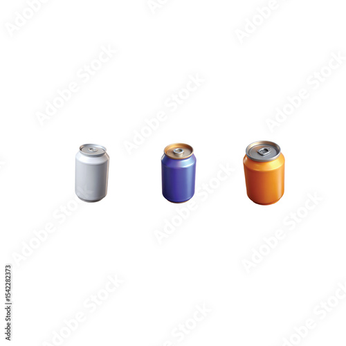 Isolated silver and black metal energy batteries on a white background