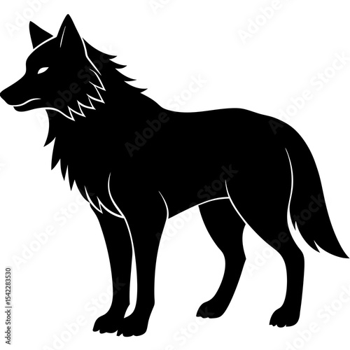 Animals Silhouette on white background