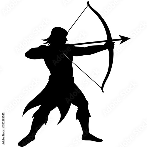 Sports Silhoetee on white Background