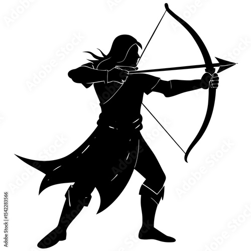 Sports Silhoetee on white Background