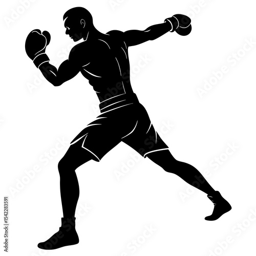 Sports Silhoetee on white Background
