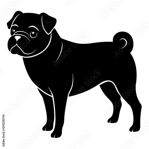 Animals Silhouette on white background